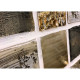 Quadro contemporaneo astratto dipinto a mano su tela in cotone "Mosaic" 150x50