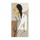 Quadro contemporaneo figurativo dipinto a mano su tela "Elegant Shape 2" 50x100