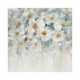 Quadro dipinto a mano moderno con dettagli floreali "Cascata di Fiori" 80x80