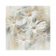 Quadro dipinto a mano moderno con dettagli floreali "Flora" 80x80