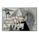Quadro figurativo contemporaneo con cornice dipinto a mano "Sunrise" 120x80