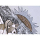 Quadro figurativo contemporaneo con cornice dipinto a mano "Sunrise" 120x80