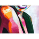 Quadro figurativo moderno dipinto a mano su tela "United Colors" 80x120