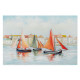 Quadro marino dipinto a mano con acrilici su tela Riviera 120x80