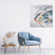 Quadro moderno a tema marino dipinto a mano su tela "Opah" 80x80