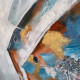 Quadro moderno a tema marino dipinto a mano su tela "Opah" 80x80