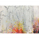 Quadro moderno astratto dipinto a mano su tela 150x110 "Orizzonte di colori"
