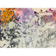 Quadro moderno astratto dipinto a mano su tela 150x110 "Orizzonte di colori"