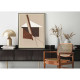 Quadro moderno astratto dipinto a mano su tela "Brown Shapes" 60X80