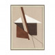 Quadro moderno astratto dipinto a mano su tela "Brown Shapes" 60X80