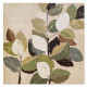 Quadro moderno astratto dipinto a mano su tela "Foliage 1" 90x90