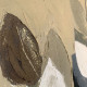 Quadro moderno astratto dipinto a mano su tela "Foliage 1" 90x90