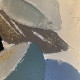 Quadro moderno astratto dipinto a mano su tela "Foliage 1" 90x90