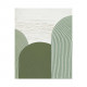 Quadro moderno astratto dipinto a mano su tela "Green Curves" 80x100