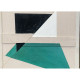 Quadro moderno astratto dipinto a mano su tela "Green shapes" 60X80