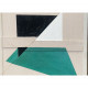 Quadro moderno astratto dipinto a mano su tela "Green shapes" 60X80