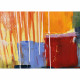 Quadro moderno astratto dipinto a mano su tela "Pittura Astratta" 120x80
