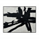 Quadro moderno con cornice dipinto a mano su tela "Omaggio a Kline" 150x120