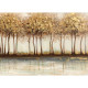 Quadro moderno con paesaggio dipinto a mano su tela "Golden River" 140X70