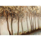 Quadro moderno con paesaggio dipinto a mano su tela "Golden River" 140X70