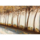 Quadro moderno con paesaggio dipinto a mano su tela "Golden River" 140X70
