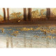 Quadro moderno con paesaggio dipinto a mano su tela "Golden River" 140X70