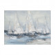 Quadro moderno con paesaggio marino dipinto a mano "Vele al mattino" 150x110