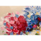 Quadro moderno dipinto a mano su tela in cotone Rosa del Giappone 2 70x70