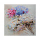 Quadro moderno dipinto a mano su tela in cotone Rosa del Giappone 2 70x70