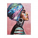 Quadro moderno figurativo dipinto a mano su tela 90x120 "Kayan"