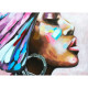 Quadro moderno figurativo dipinto a mano su tela 90x120 "Kayan"
