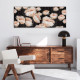 Quadro moderno floreale dipinto a mano su tela 150x60 "Fiori nella notte"