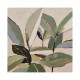 Quadro moderno floreale dipinto a mano su tela "Foliage 2" 90x90