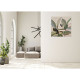 Quadro moderno floreale dipinto a mano su tela "Foliage 2" 90x90