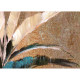 Quadro moderno floreale dipinto a mano su tela Set 3 pz "Clorofilla" 40x120