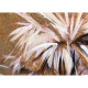 Quadro moderno floreale dipinto a mano su tela Set 3 pz "Clorofilla" 40x120