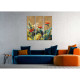 Quadro moderno floreale dipinto a mano su tela Set 3 pz "Sterlizie" 40x120