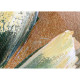 Quadro moderno floreale dipinto a mano su tela Set 3 pz "Sterlizie" 40x120