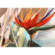 Quadro moderno floreale dipinto a mano su tela Set 3 pz "Sterlizie" 40x120