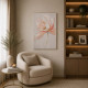 Quadro moderno floreale dipinto a mano su tela "Silk Flower 1" 40x50