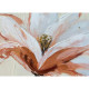 Quadro moderno floreale dipinto a mano su tela "Silk Flower 2" 40x50
