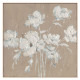 Quadro naturalistico dipinto a mano con acrilici su tela Gardenia 100x100
