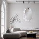 Specchio da parete dal design moderno effetto marmo bianco "Carrara"