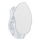 Specchio da parete dal design moderno effetto marmo bianco "Carrara"