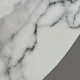 Specchio da parete dal design moderno effetto marmo bianco "Carrara"