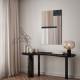 Specchio da parete dal design moderno effetto marmo nero "Marquinia 2"