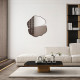Specchio da parete moderno con cornice dall’effetto rame "Aris"