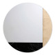 Specchio da parete moderno rotondo con effetto marmo "Black Marble"