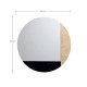 Specchio da parete moderno rotondo con effetto marmo "Black Marble"
