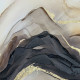 Stampa set 3 pezzi su tela con motivo astratto con cornice Golden Flow 40x120